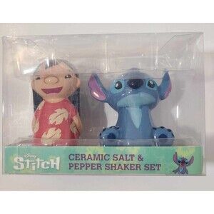 Disney Lilo & Stitch Ceramic Salt and Pepper Shakers Set NEW NIB